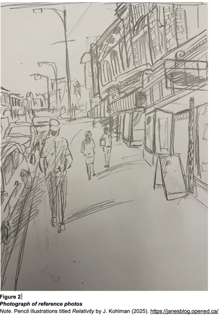Sketch of urban sceen